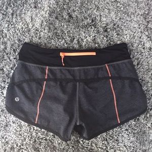Lululemon Grey/Pink/Black Run Times Shorts Size 4